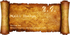 Nyúli Ibolya névjegykártya