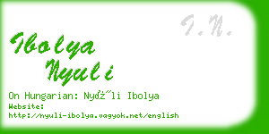 ibolya nyuli business card